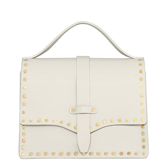Rebecca Minkoff Nanine Small Leather Messenger Bag, White - Picture 1 of 3